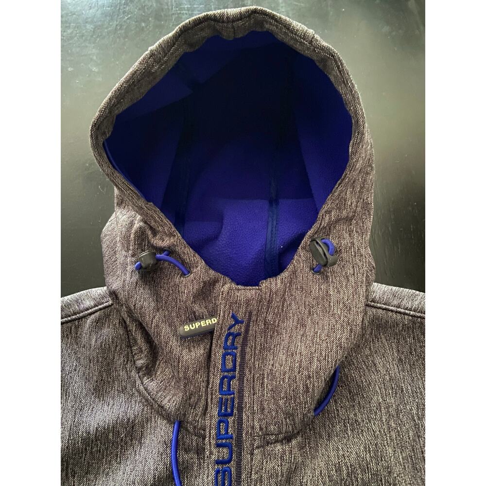 SUPERDRY Gray/Blue Fleece-Lined Original Windtrekker Japan Jacket Women's sz L